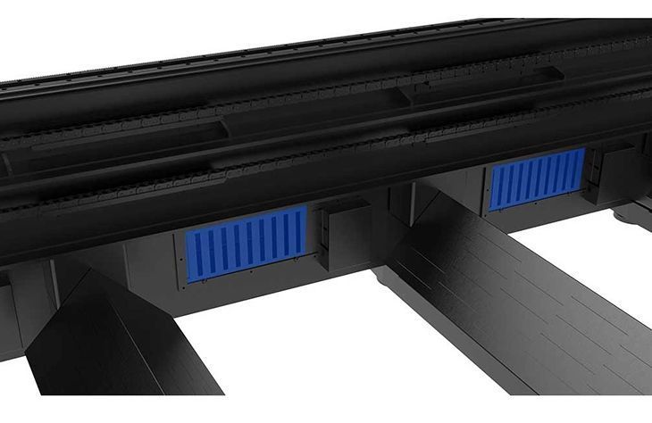 Machine de d&eacute;coupe laser de t&ocirc;les &agrave; plateforme d'&eacute;change